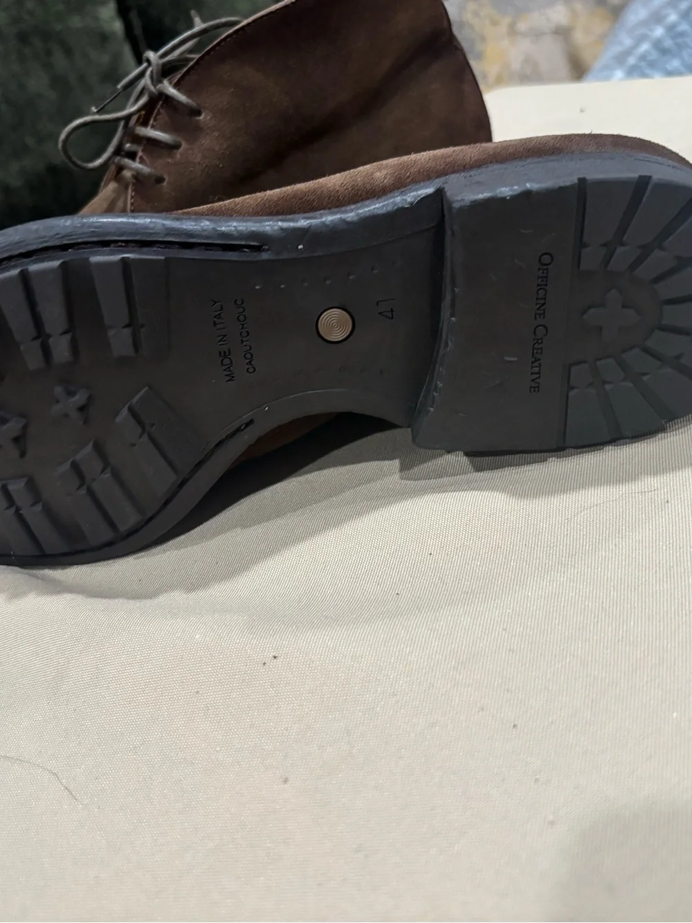Officine Creative Men’s Suede Chukka Boots Size 41EU/US 8 (olive Ball) NWT